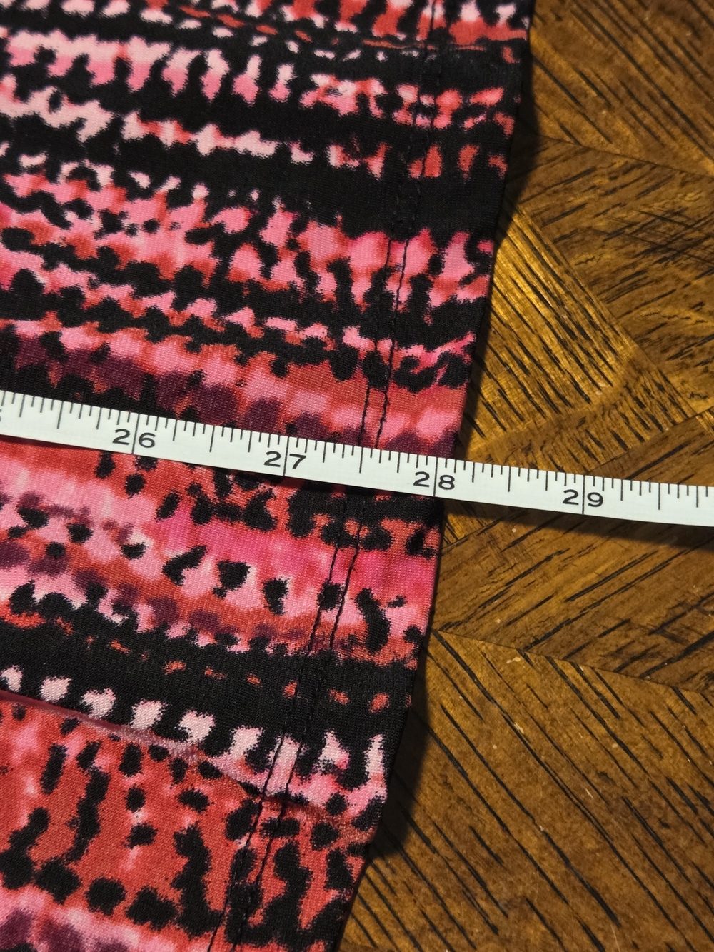 Susan Graver Liquid Knit Tunic L Black Pink Ombre Abstract Long Sleeve Blouse - Picture 7 of 7